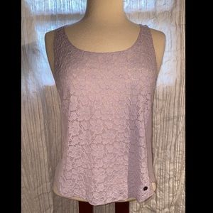 Sheer Lace Lavender Tank Top